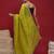 Lime embellished embroidered tissue saree