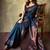 Navy blue silk blend banarasi saree
