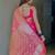 Pink ethnic motifs zari silk blend designer banarasi saree