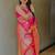 Pink ethnic motifs zari silk blend designer banarasi saree