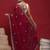 Red embellished zari tissue designer saree