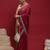 Red embellished zari tissue designer saree