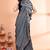 Grey  cotton taant saree