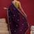 Purple embellished zari tissue designer saree
