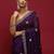 Purple embellished zari tissue designer saree