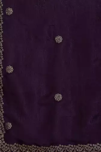 Purple embellished zari tissue designer saree