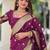 Maroon woven design zari paithani saree