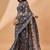 Grey embellished beads and stones saree