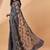 Grey embellished beads and stones saree
