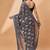 Grey embellished beads and stones saree