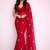 Red embroidered poly georgette saree