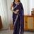 Purple embroidered border saree
