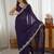 Purple embroidered border saree