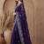 Purple embroidered tissue saree