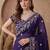 Purple embroidered tissue saree