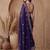 Purple embroidered tissue saree