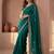 Green embroidered tissue saree