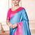 Blue woven design zari kanjeevaram saree