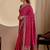 Magenta bandhani embroidered silk blend designer saree