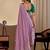 Purple batik embroidered silk blend designer saree