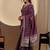 Purple bandhani zari silk blend designer saree