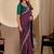 Purple bandhani zari silk blend designer saree