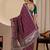 Purple bandhani zari silk blend designer saree