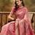 Pink floral woven design zari organza patola saree