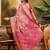 Pink floral woven design zari organza patola saree
