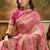 Pink floral woven design zari organza patola saree