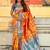Orange women woven design kanjeevaram saree