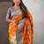 Orange women woven design kanjeevaram saree