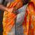 Orange women woven design kanjeevaram saree