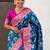 Blue woven design zari kanjeevaram saree
