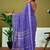 Violet checked zari  linen ready to wear saree