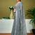 Grey ethnic motifs zari  linen ready to wear saree