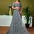 Grey ethnic motifs zari  linen ready to wear saree