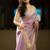 Lavender embellished zari net heavy work saree