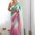 Multicolor floral sequinned silk blend designer saree