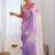 Multicolor floral sequinned silk blend designer saree