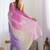 Multicolor floral sequinned silk blend designer saree