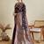 Purple woven design zari  banarasi saree