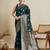 Green ethnic motifs woven design zari banarasi saree