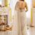 Off white embellished embroidered poly georgette heavy work saree