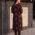Black printed cotton kurta trouser set