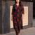 Black printed cotton kurta trouser set
