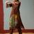 Brown printed cotton kurta trouser set