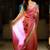 Multicolor ombre zari net saree