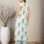 White printed cotton kurta trouser set