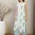 White printed cotton kurta trouser set